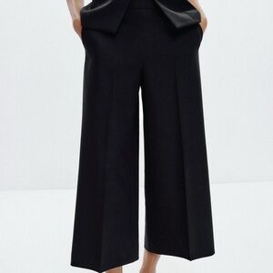 Zara Black Wide-Leg Pants xs